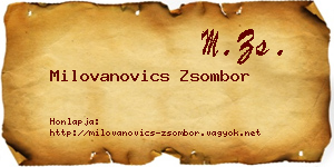 Milovanovics Zsombor névjegykártya